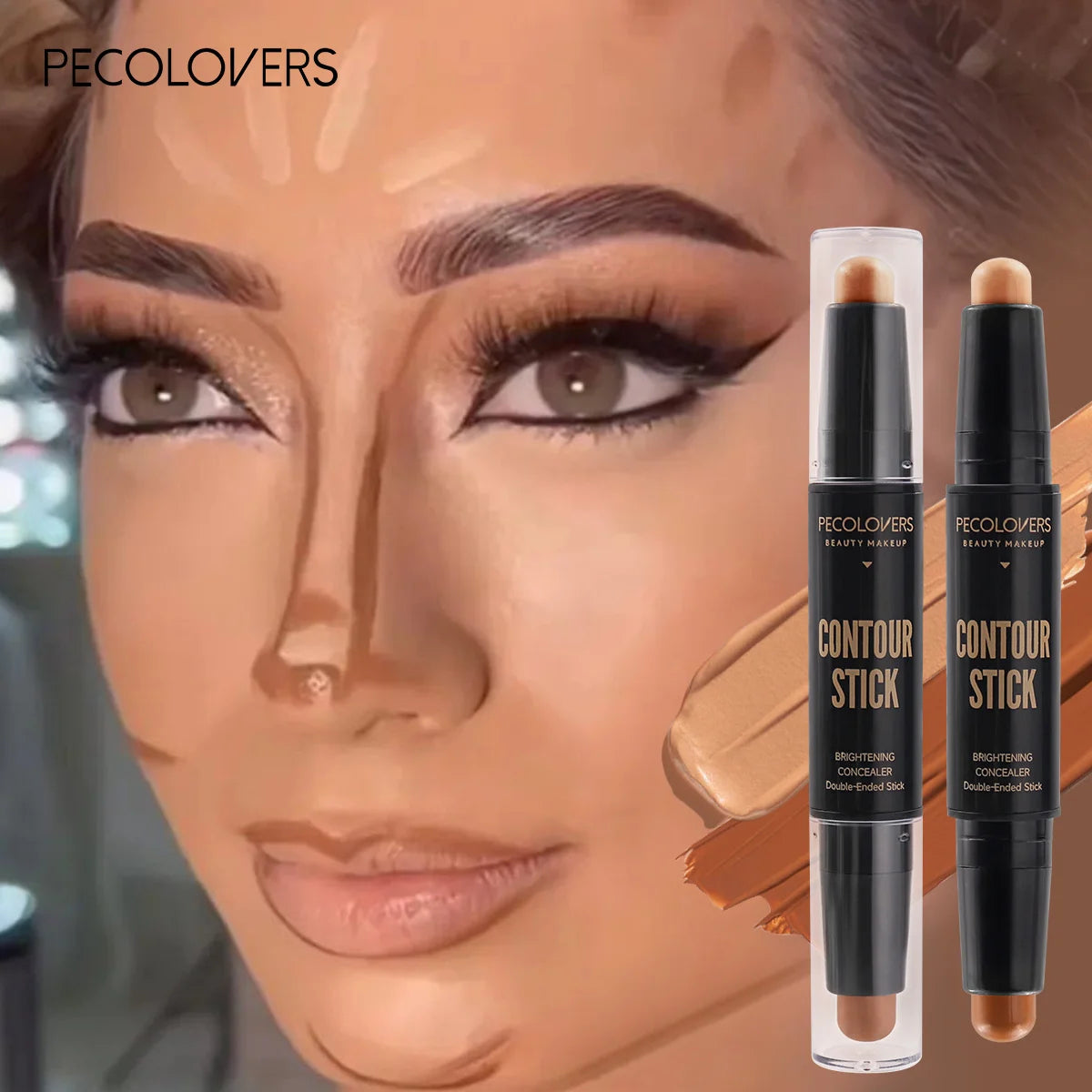 Double Head Highlight Pen – Waterproof Liquid Contour & Concealer Stick