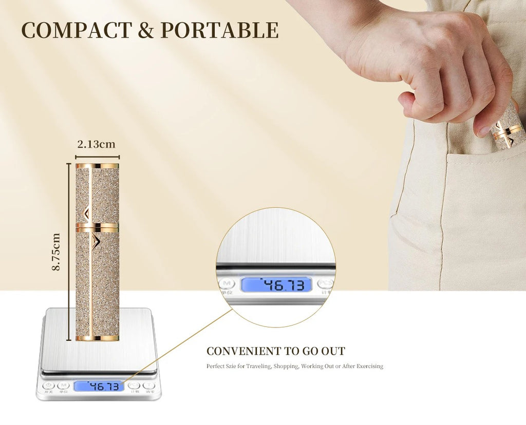 5ML or 10ML Portable Refillable Lux Perfume Atomizer – Travel Spray Bottle for Fragrance Mist