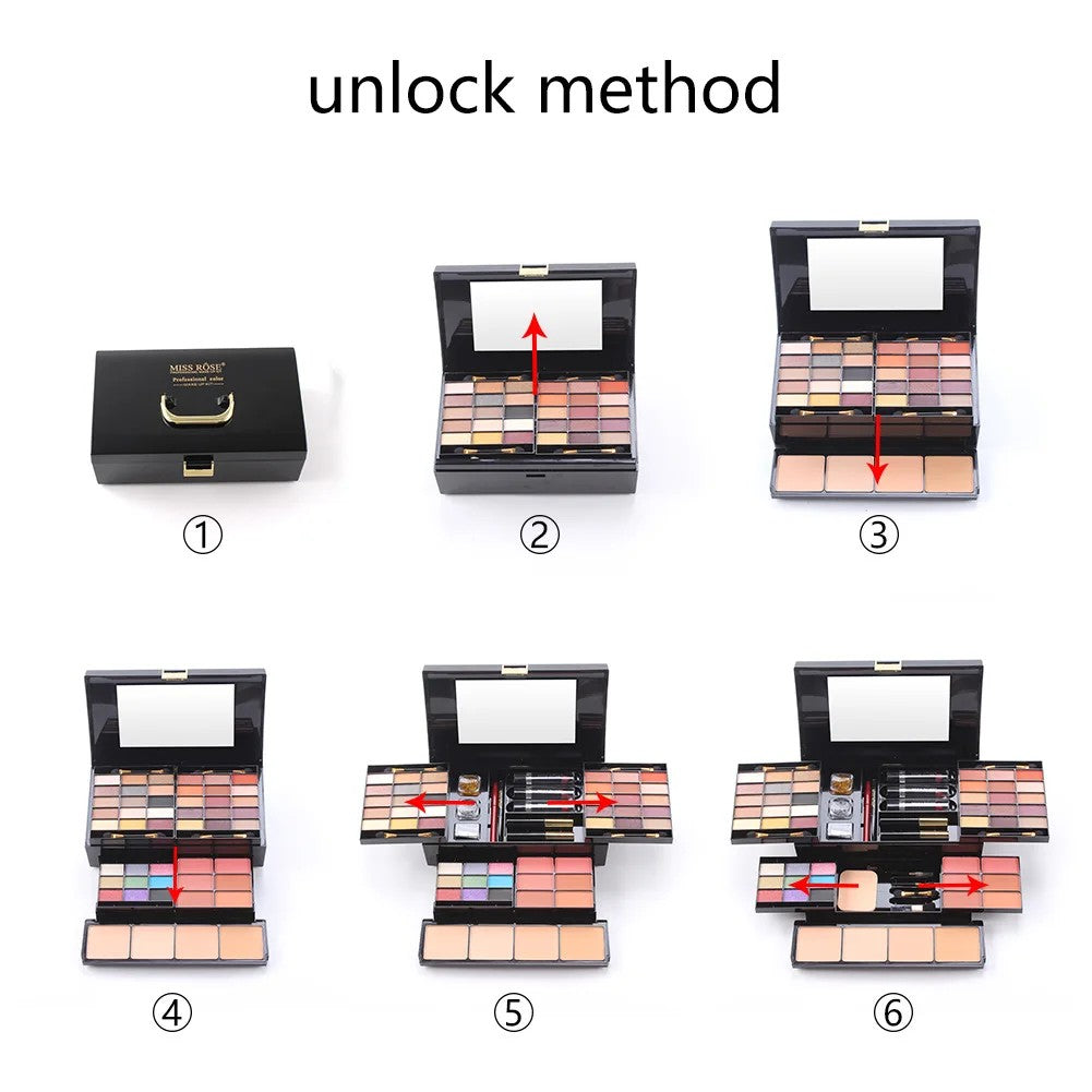 Full Mini Makeup Kit – Cosmetics Set with Travel Case