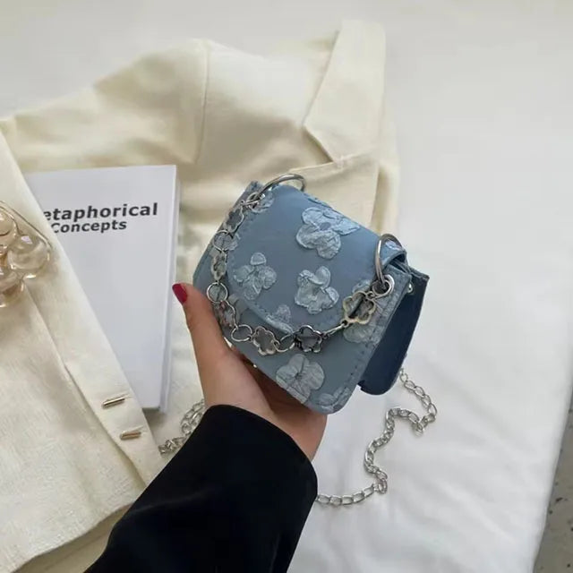 Trendy Retro Mini Handbag for Women – Simple Chain Envelope Crossbody Bag