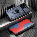 Shockproof iPhone Case with Card Slot & Kickstand – Camera Protection Ring Cover
