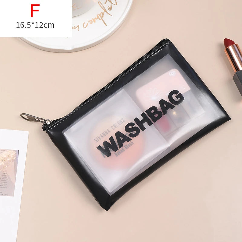 Portable Travel Wash Bag – Transparent Waterproof Makeup & Toiletry Organizer