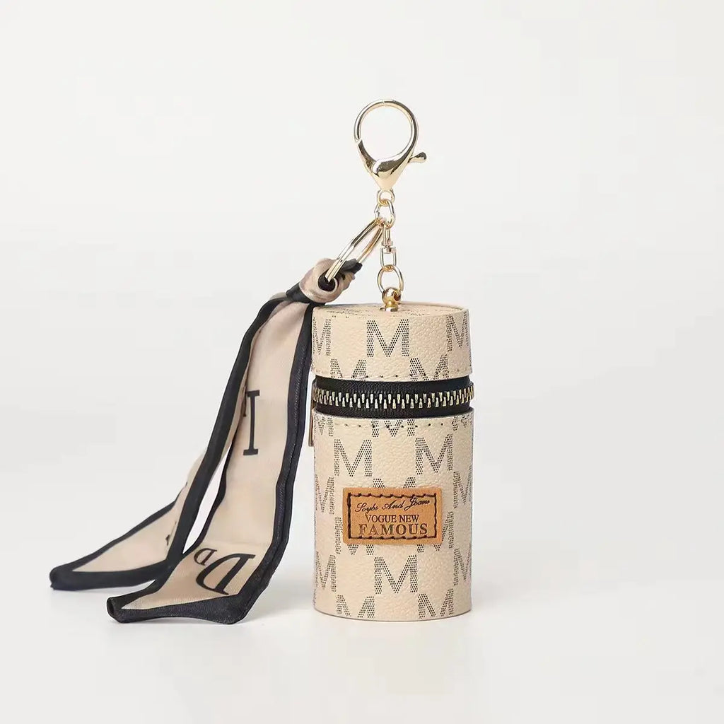 Compact Mini Coin Purse & Lipstick Holder - Multifunctional Keychain Bag