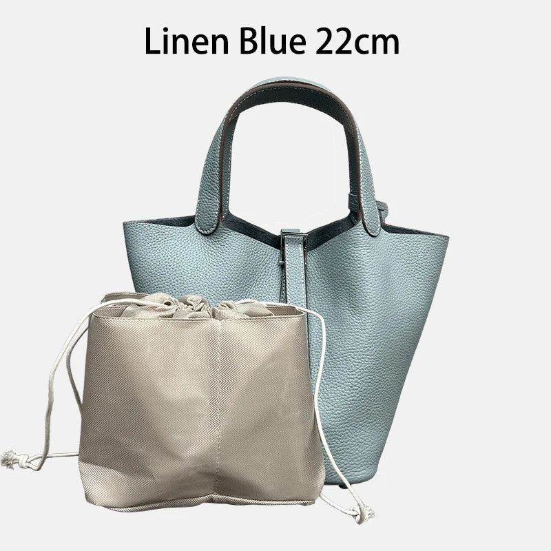 MENDY Genuine Leather Bucket Bag for Women