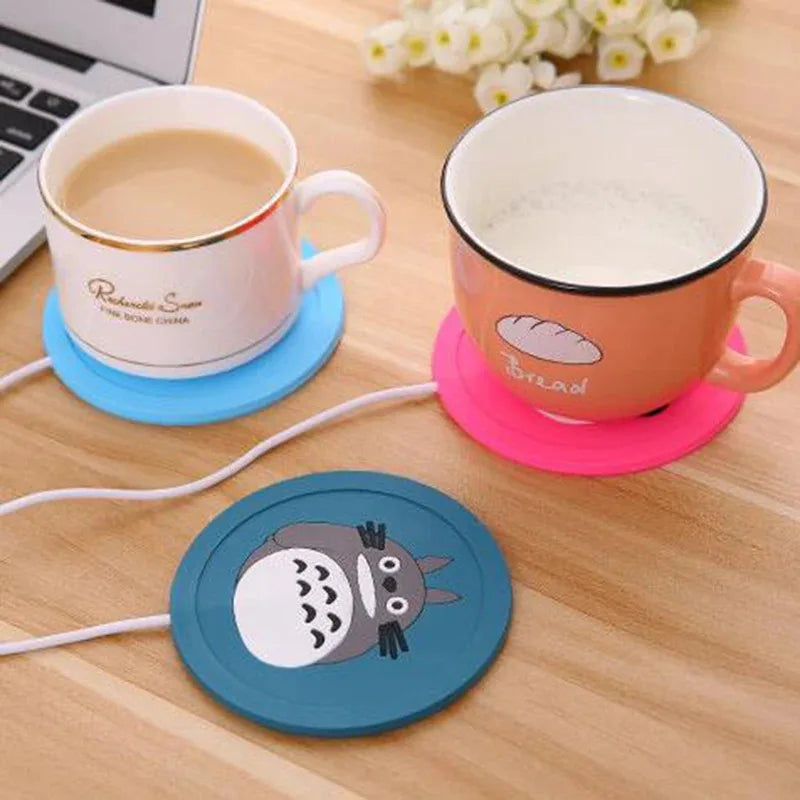 Mini USB Cup Warmer - Portable Coffee & Tea Mug Heater Pad for Desk