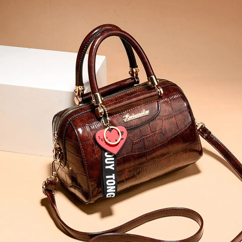 Classic Crocodile Tote Bag - Premium PU Leather Handbag