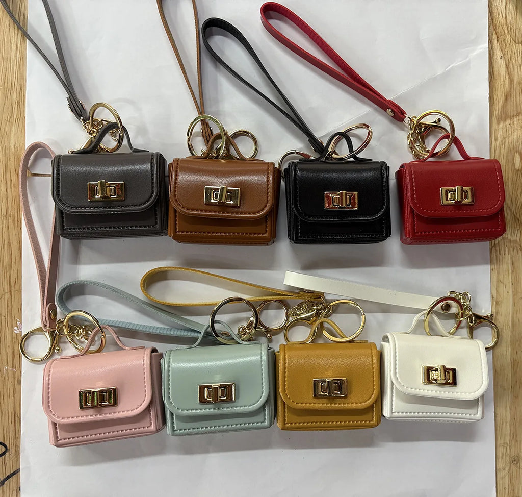 Korea Cute Mini Bag Charm Keychain – Kawaii Colourful Pendant for Keys, Key Fob & Earbuds