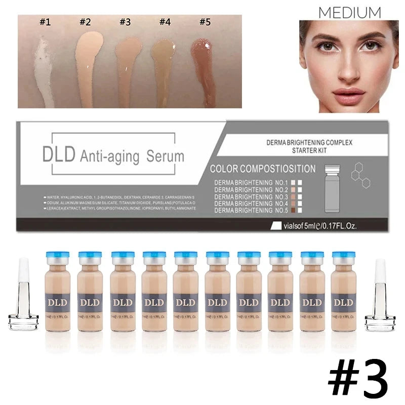 Mini BB Antiaging Cream Kit - Peptide Foundation Set with SPF & Vitamins for Skin Brightening