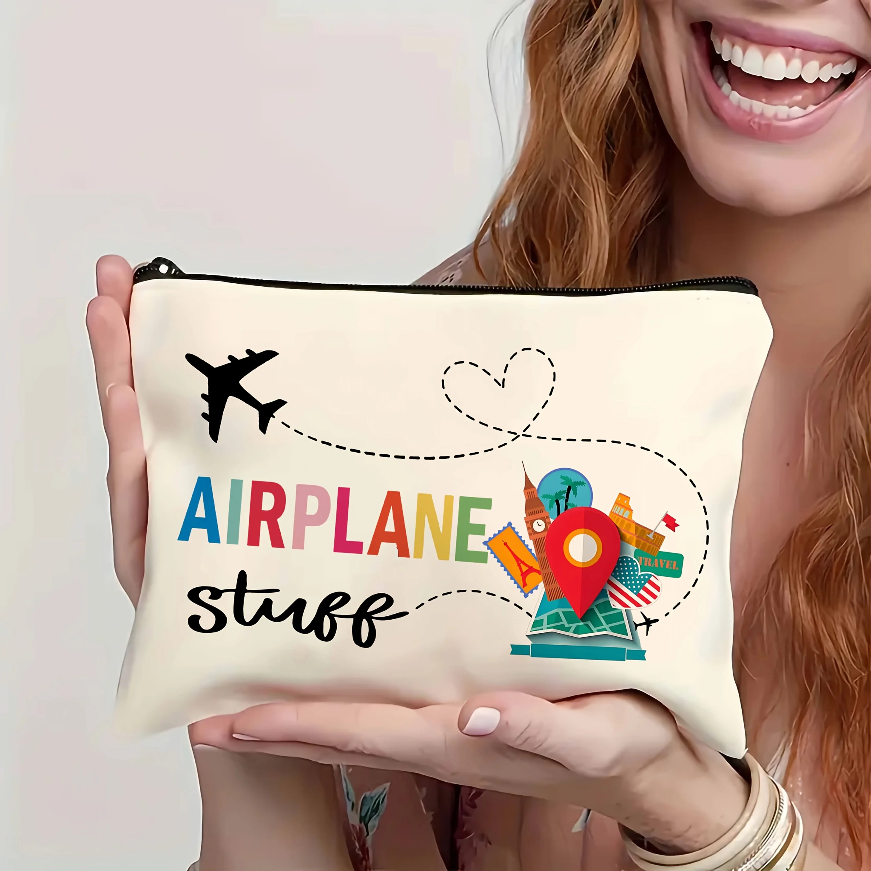 Mini Travel Makeup Bag - Cute Multifunctional Cosmetic & Jewelry Organizer Pouch