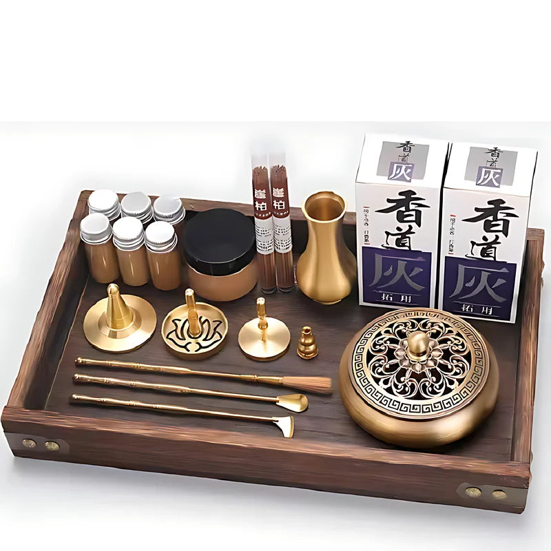 DIY Aromatherapy Set – Brass Incense Burner & Incense‑Making Kit