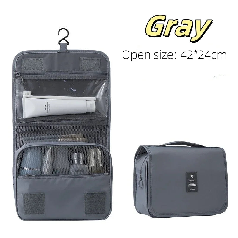 Mini Travel Makeup Bag – Waterproof Organizer with Hook