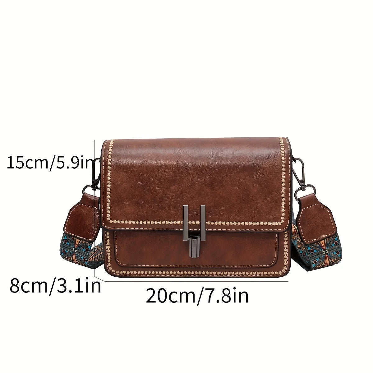 Mini Cross-Body Bag - Compact Leather Shoulder Purse with Adjustable Strap