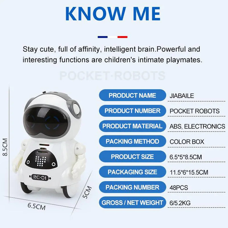 Mini Voice Controlled Robot Toy - Interactive Smart Gadget for Kids