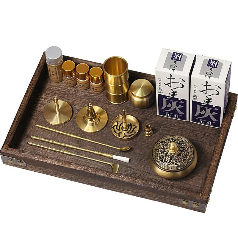 DIY Aromatherapy Set – Brass Incense Burner & Incense‑Making Kit