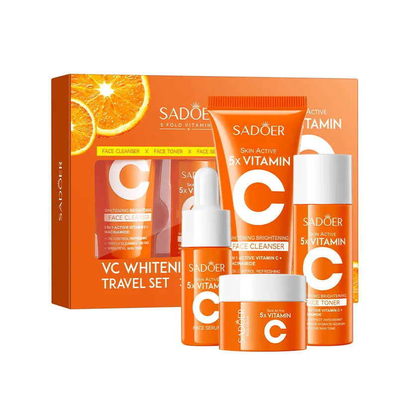 Mini Vitamin C Skincare Travel Set – 4-Piece Portable Kit