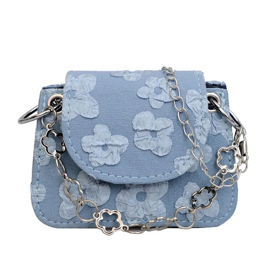 Trendy Retro Mini Handbag for Women – Simple Chain Red Envelope Crossbody Bag (Nylon, Flap Pocket)