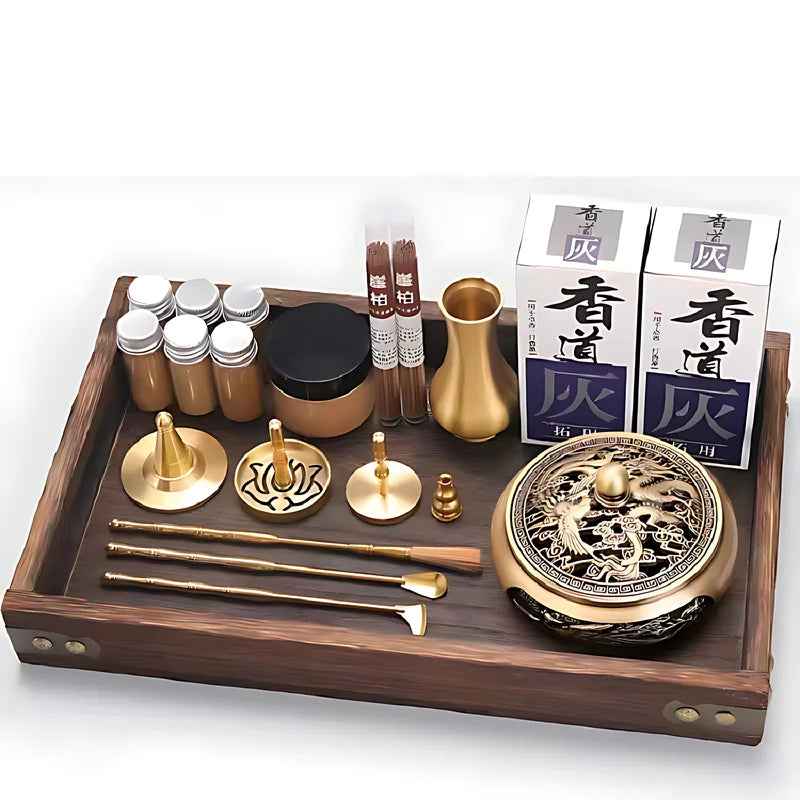DIY Aromatherapy Set – Brass Incense Burner & Incense‑Making Kit