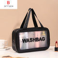 Portable Travel Wash Bag – Transparent Waterproof Makeup & Toiletry Organizer