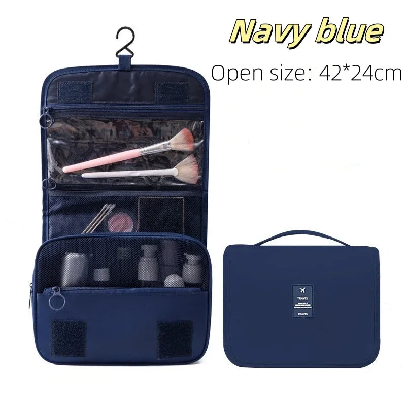 Mini Travel Makeup Bag – Waterproof Organizer with Hook
