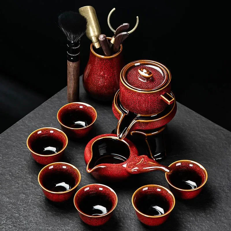 8‑Piece Mystic Kung Fu Tea Set – Exquisite Bone China Tea Ceremony