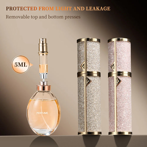 5ML or 10ML Portable Refillable Lux Perfume Atomizer – Travel Spray Bottle for Fragrance Mist
