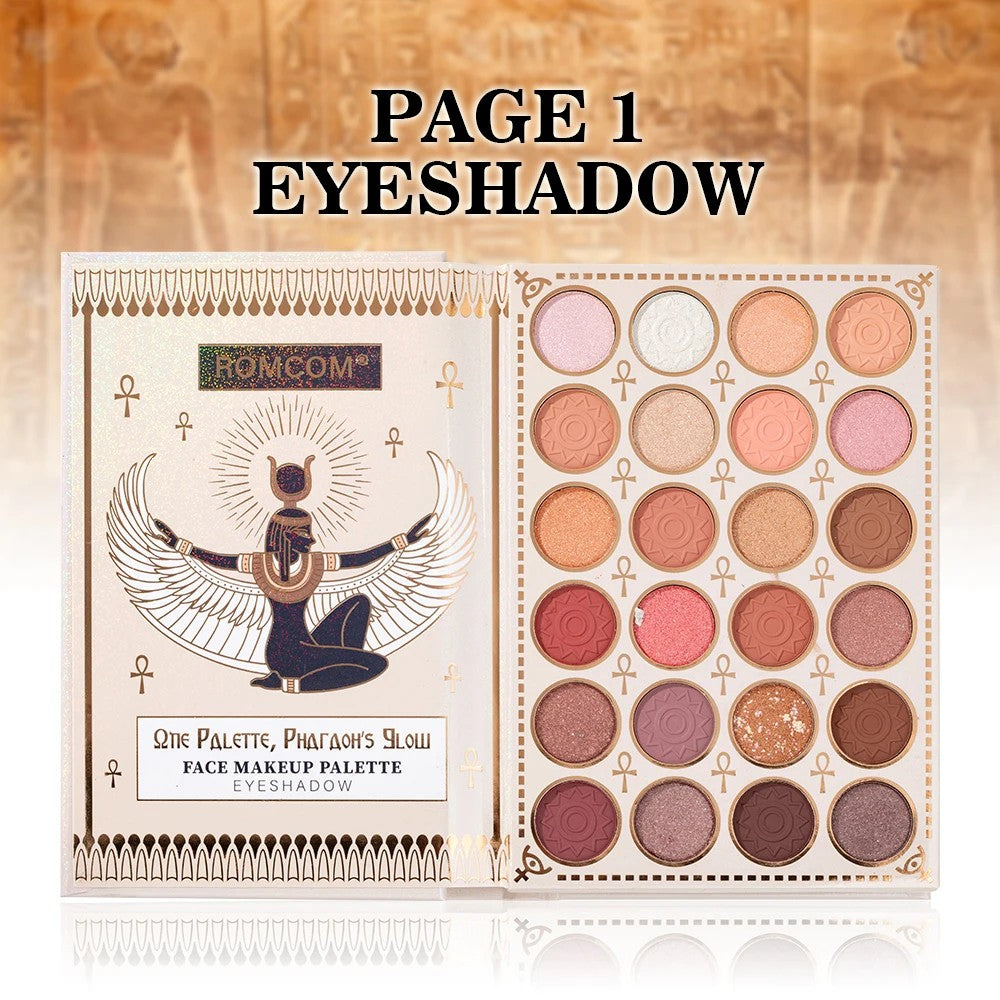 Premium Egyptian Style Full Face Makeup Kit – Eyeshadow, Blush, Highlighter & All‑in‑One Palette