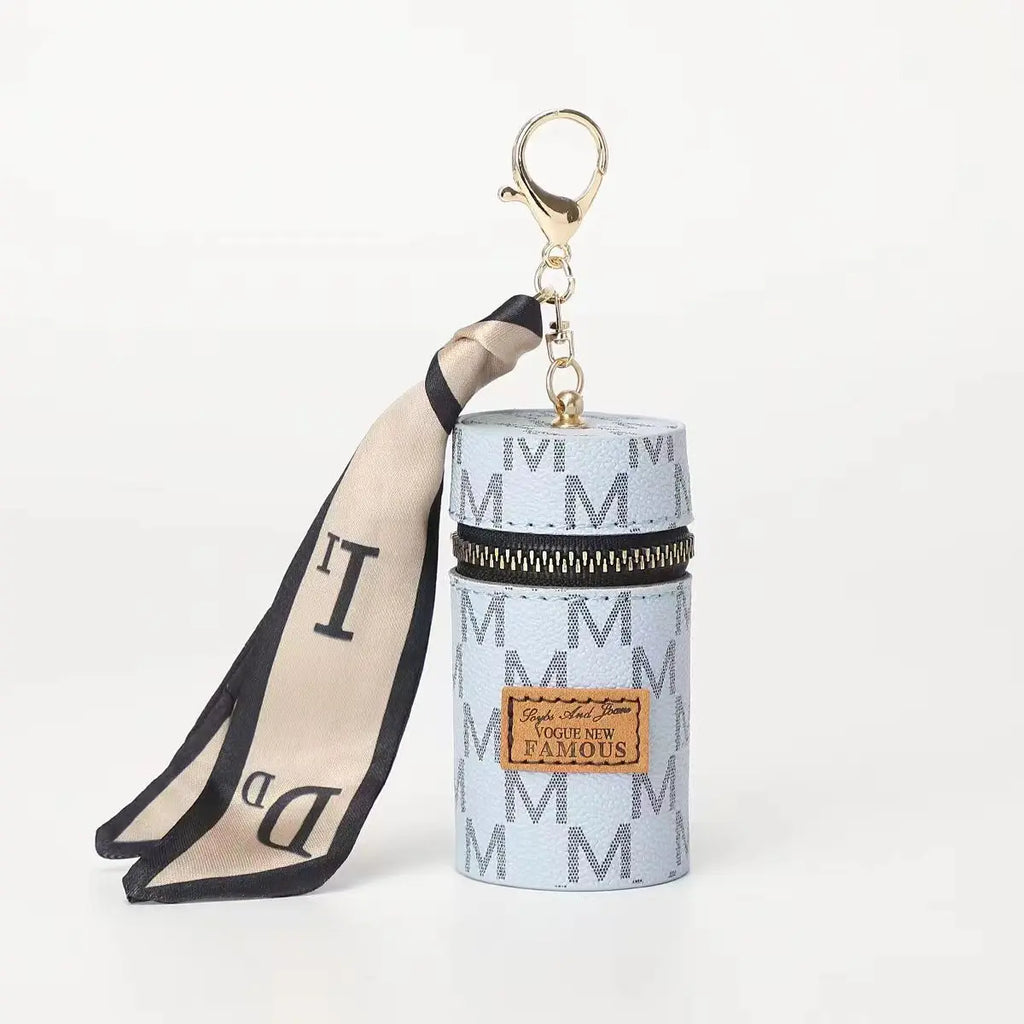 Compact Mini Coin Purse & Lipstick Holder - Multifunctional Keychain Bag