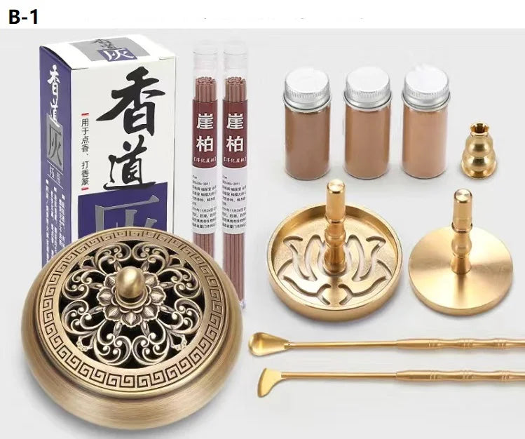 DIY Aromatherapy Set – Brass Incense Burner & Incense‑Making Kit