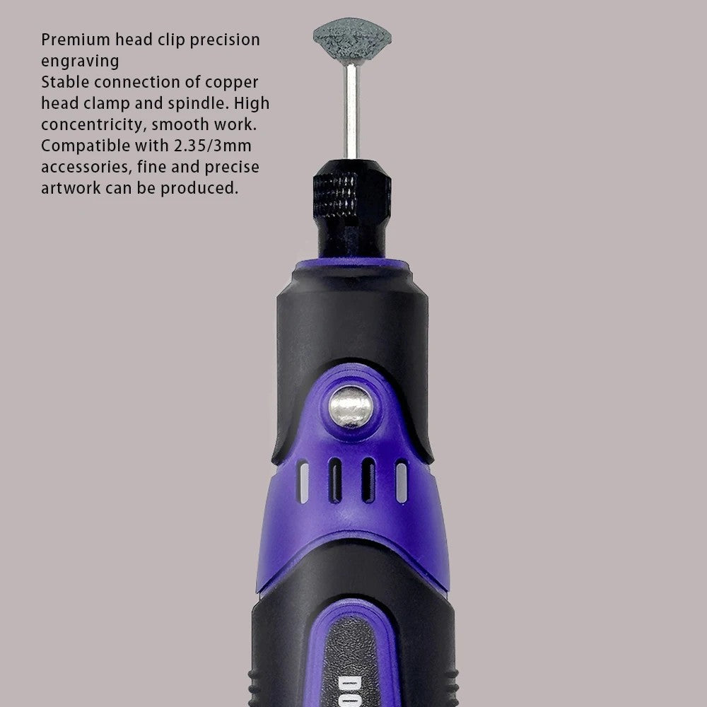 Mini USB Electric Drill - 3-Speed Rotary Tool with Engraving Pen & Accessories