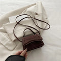 Mini Suede Crossbody Bag for Women – Soft Autumn/Winter Shoulder Handbag (Lightweight, High‑Quality Small Purse)