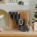 Portable Leather Jewellery Box – Cylinder Travel Case | Minimalist 3‑Layer Rotating Storage for Rings & Earrings
