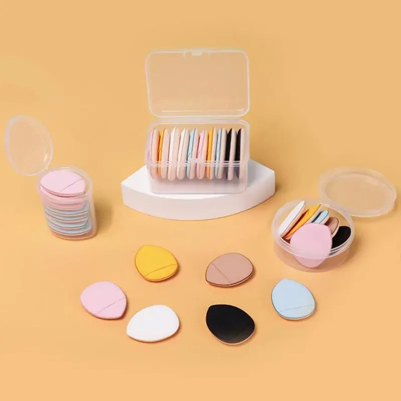 Mini Finger Powder Puff Set - 6 Pack Reusable Makeup Sponges for Foundation
