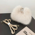 Luxury Faux Fur Shoulder Bag – Soft Plush Women’s Evening Clutch & Fluffy Crossbody Tote