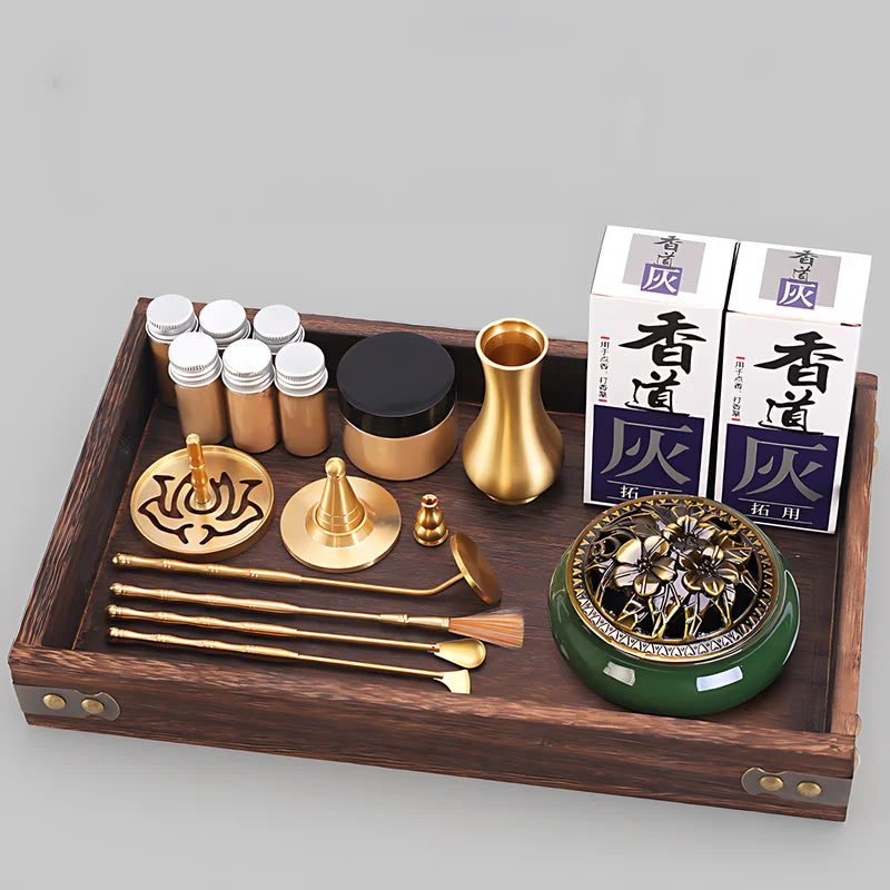 DIY Aromatherapy Set – Brass Incense Burner & Incense‑Making Kit