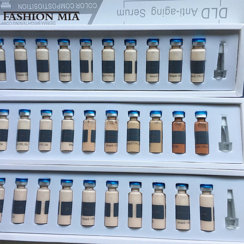 Mini BB Antiaging Cream Kit - Peptide Foundation Set with SPF & Vitamins for Skin Brightening