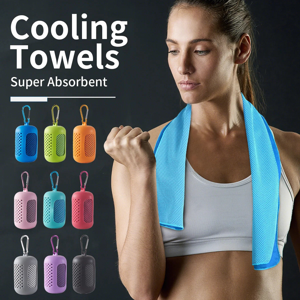 Quick‑Dry Cooling Sports Towel – Breathable, Sweat‑Absorbing & Fast‑Chill Relief