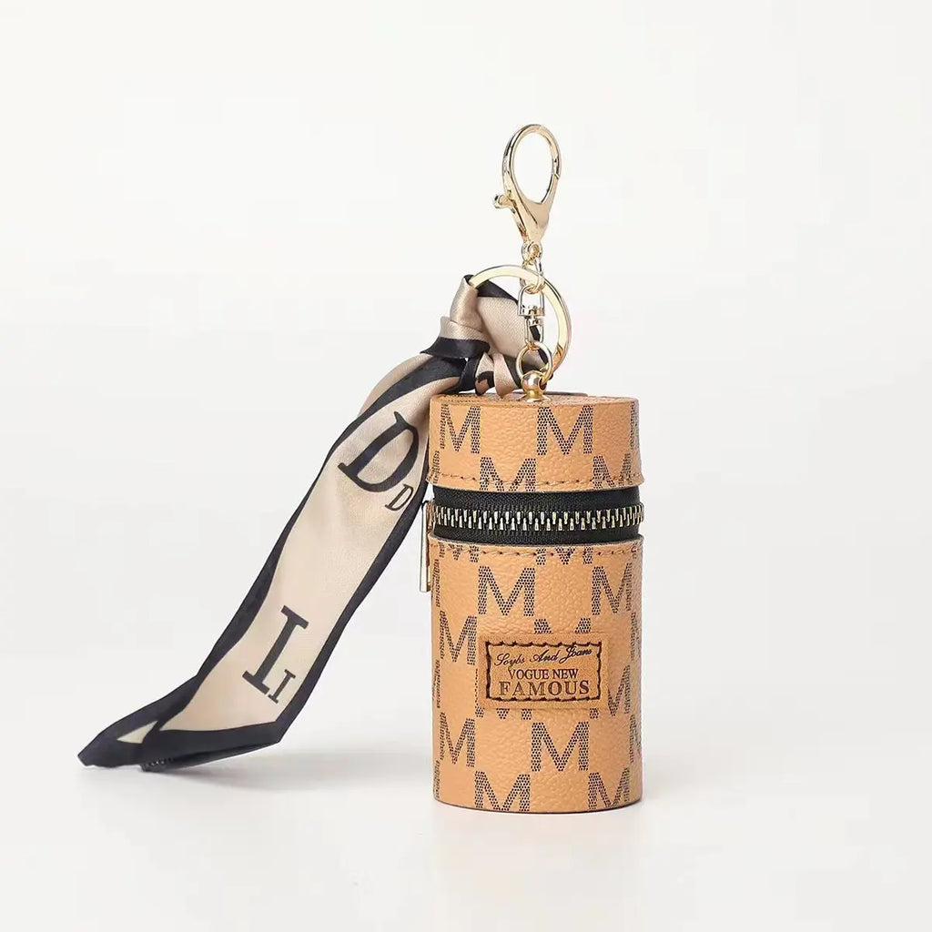 Compact Mini Coin Purse & Lipstick Holder - Multifunctional Keychain Bag