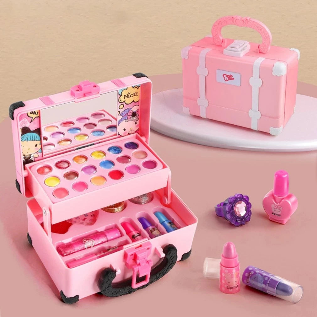 Children’s Makeup Playset – Washable Princess Cosmetics Kit with Makeup Box