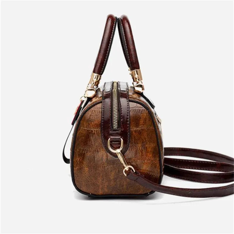 Classic Crocodile Tote Bag - Premium PU Leather Handbag
