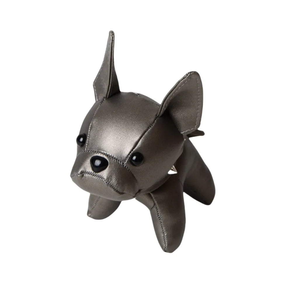 Kawaii French Bulldog Leather Keychain – Cute Chubby Dog Bag Charm (10cm & 14cm)