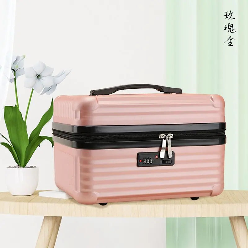 Lightweight Mini Travel Suitcase Cosmetic Box – Waterproof Portable Makeup & Hand Luggage Organizer (14/16 inch)