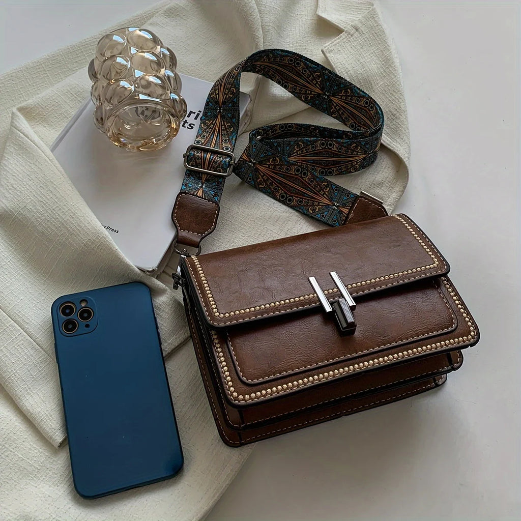 Mini Cross-Body Bag - Compact Leather Shoulder Purse with Adjustable Strap