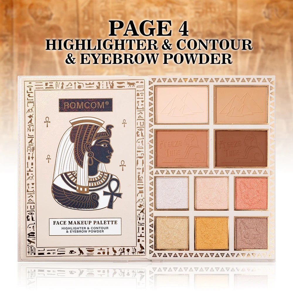 Premium Egyptian Style Full Face Makeup Kit – Eyeshadow, Blush, Highlighter & All‑in‑One Palette