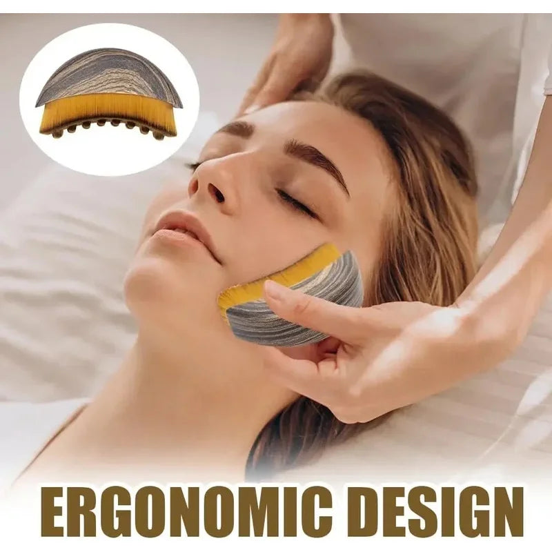Lymphatic Contour Face Brush – Facial Sculpting & De‑Puffing Massage Tool