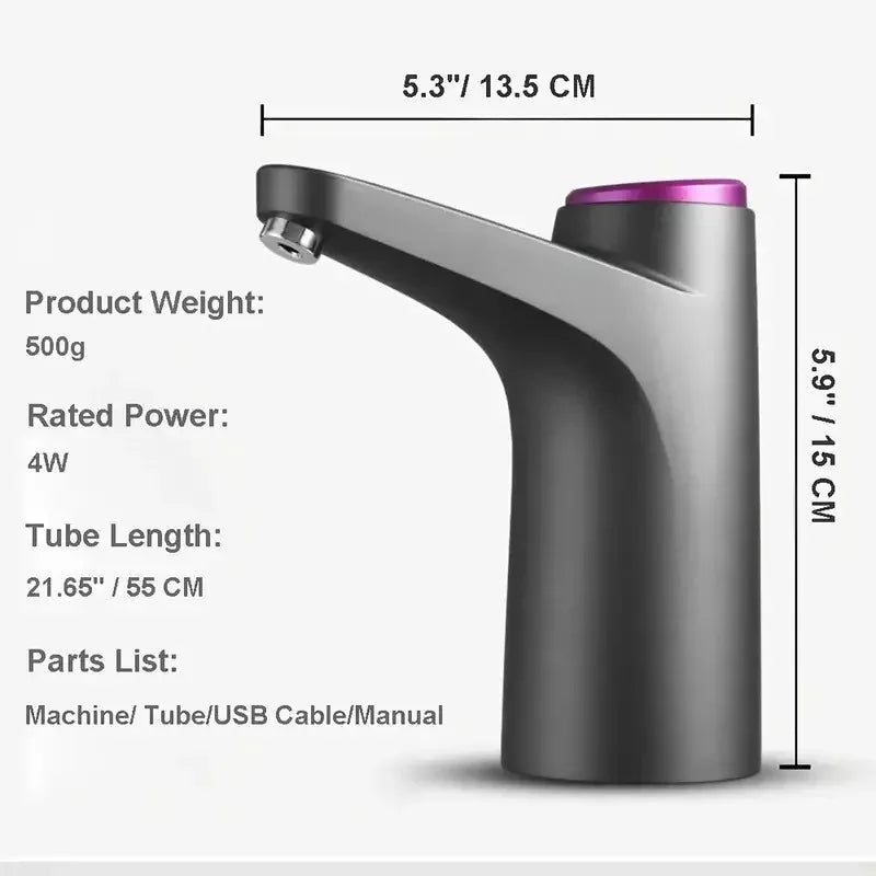 Portable 5‑Gallon Water Dispenser with USB Charging | Automatic Electric Pump
