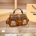 Light Luxury Contrasting‑Color Saddle Bag – 2025 High‑End Fashion Shoulder & Crossbody