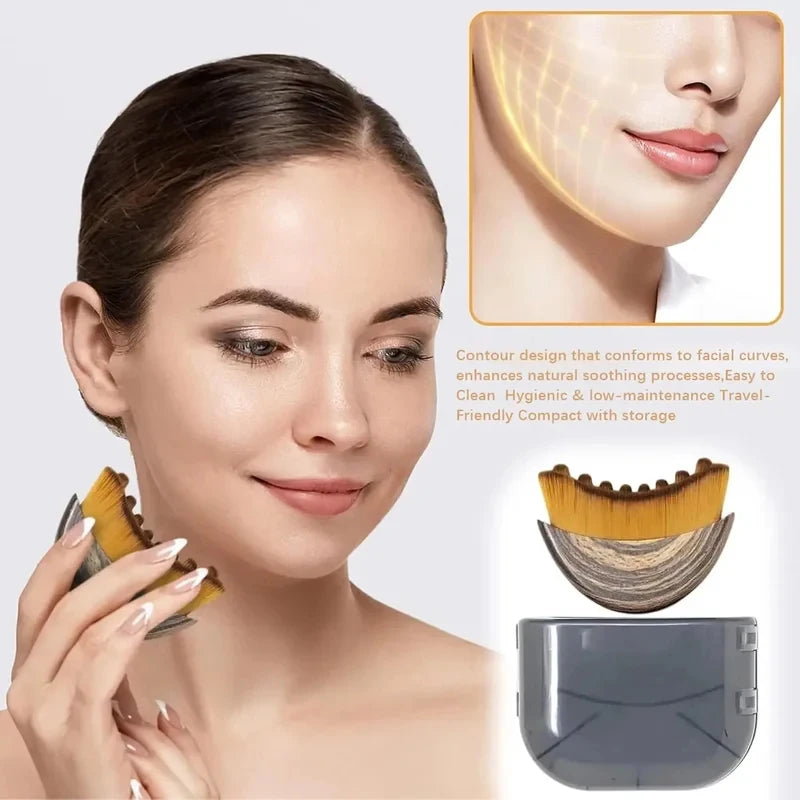Lymphatic Contour Face Brush – Facial Sculpting & De‑Puffing Massage Tool