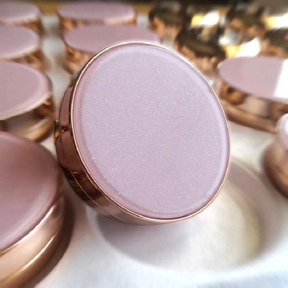 Mini Compact Case with Mirror & Powder Puff - Refillable Travel Makeup Container