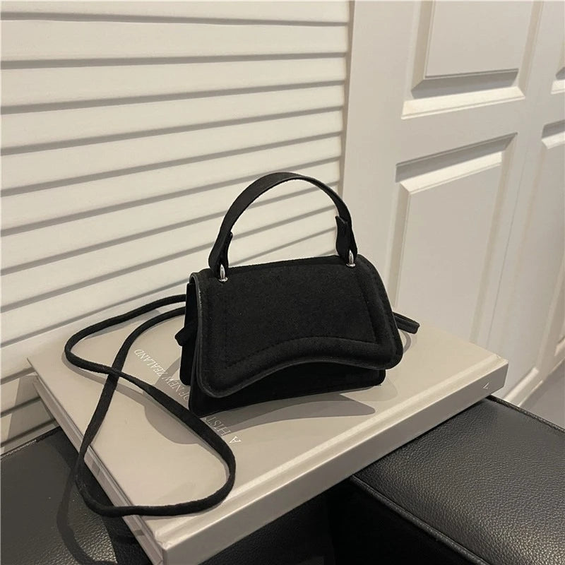 Mini Suede Crossbody Bag for Women – Soft Autumn/Winter Shoulder Handbag (Lightweight, High‑Quality Small Purse)