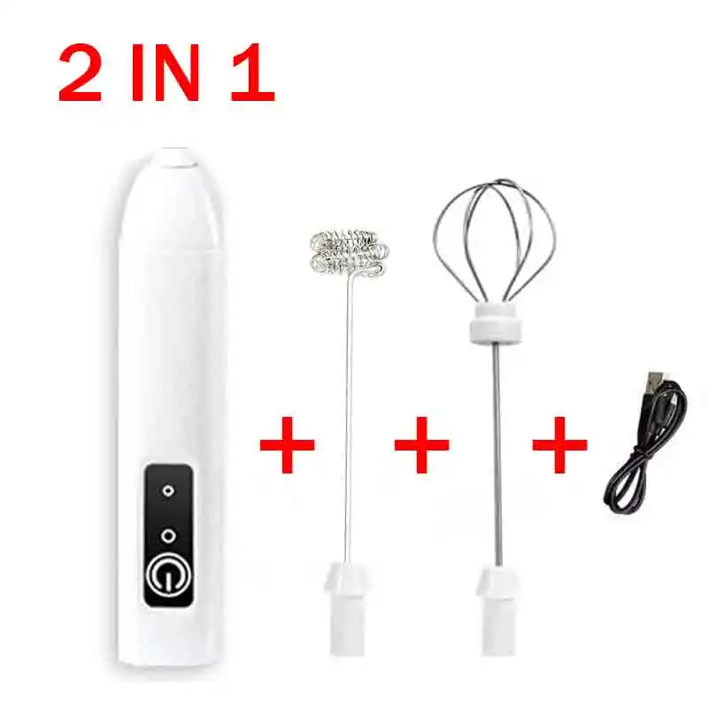 Mini Electric Blender & Milk Frother for Kitchen Use